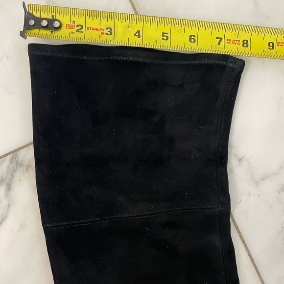 Tory Burch 41621 Black Over The Knee Suede Leather Laila Block Heel Boots size 8 - Picture 7 of 16